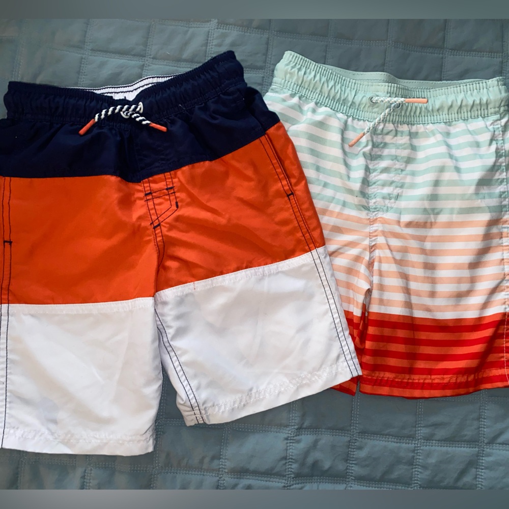 Cat & Jack Orange and White Athletic Shorts